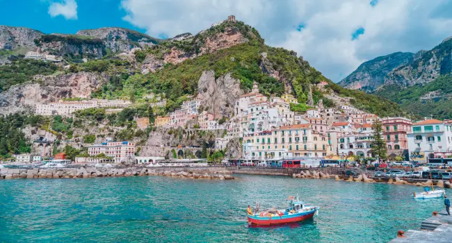 Charming view of the Amalfi Coast, a must destination for a honeymoon in Italy