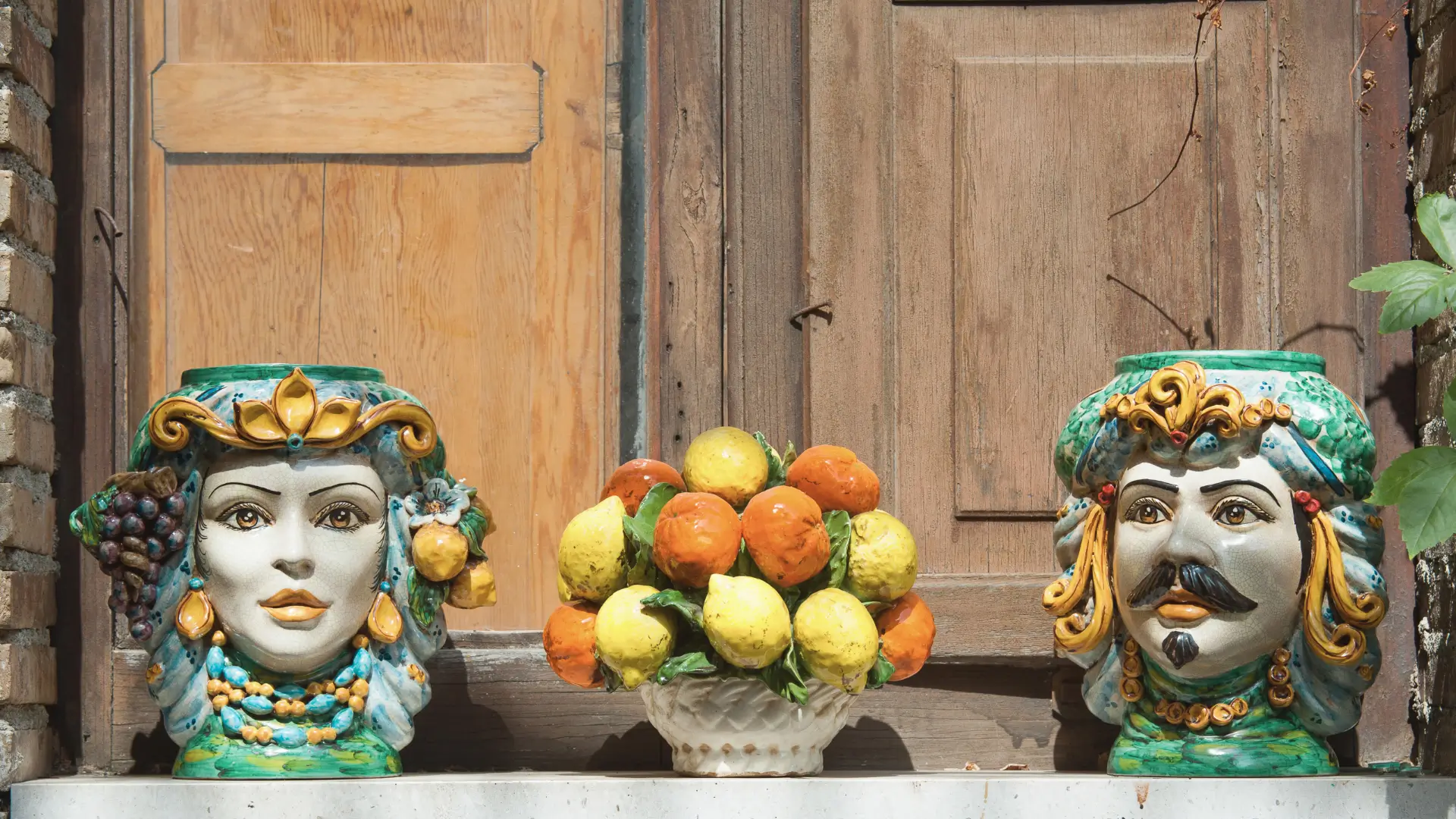 Caltagirone ceramic heads in Sicily – traditional Sicilian art