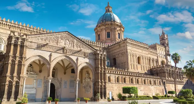 Magnificent view of Palermo Cathedral, a destination that is on many bucket lists