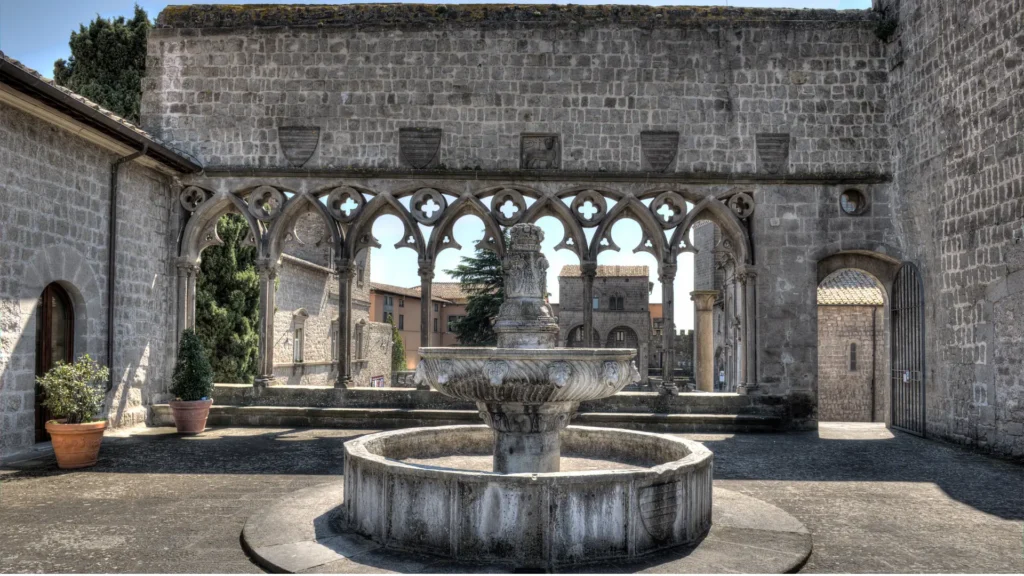 Day trips from Rome: the medieval Loggia of the Palazzo dei Papi in Viterbo, perfect for families seeking authentic history and papal heritage.