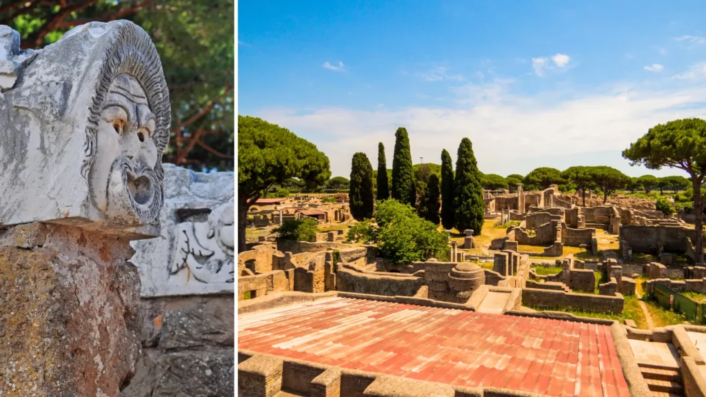 Day trips from Rome: The well-preserved ancient Roman ruins and paved streets of Ostia Antica, a crowd-free alternative to Pompeii.