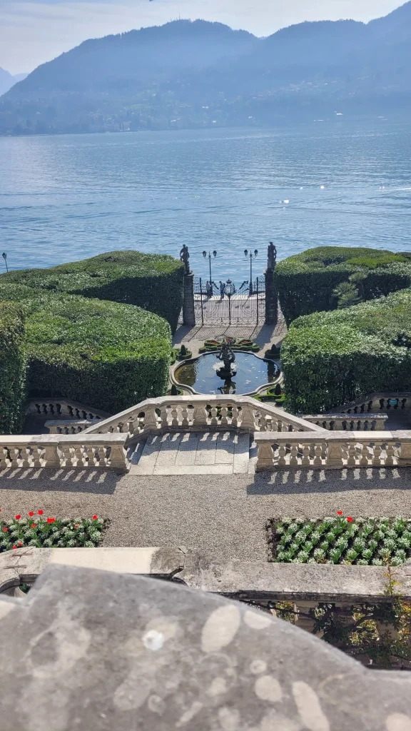 Planning a Lake Como trip, a historic Villa Carlotta interior with a terrace over the lake