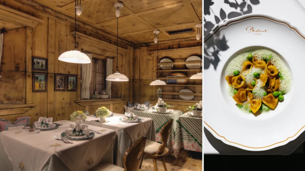 Best hotels in Italy for a honeymoon, Hotel La Perla dining, South Tyrolean cuisine