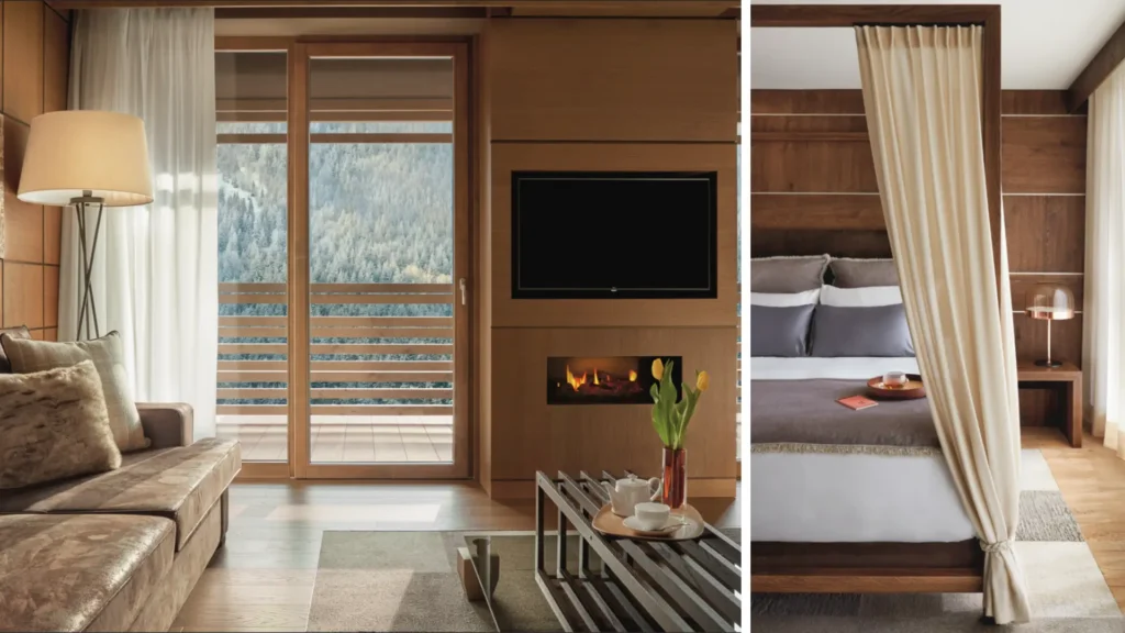 Luxury hotels in the Dolomites: A spacious family suite at Lefay Resort & SPA Dolomiti, a top choice for our curated Italy trip planning clients.