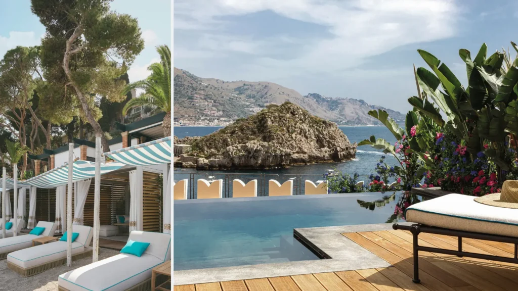 Best hotels in Italy for a honeymoon, Villa Sant'Andrea private beach on Mazzarò Bay, Taormina