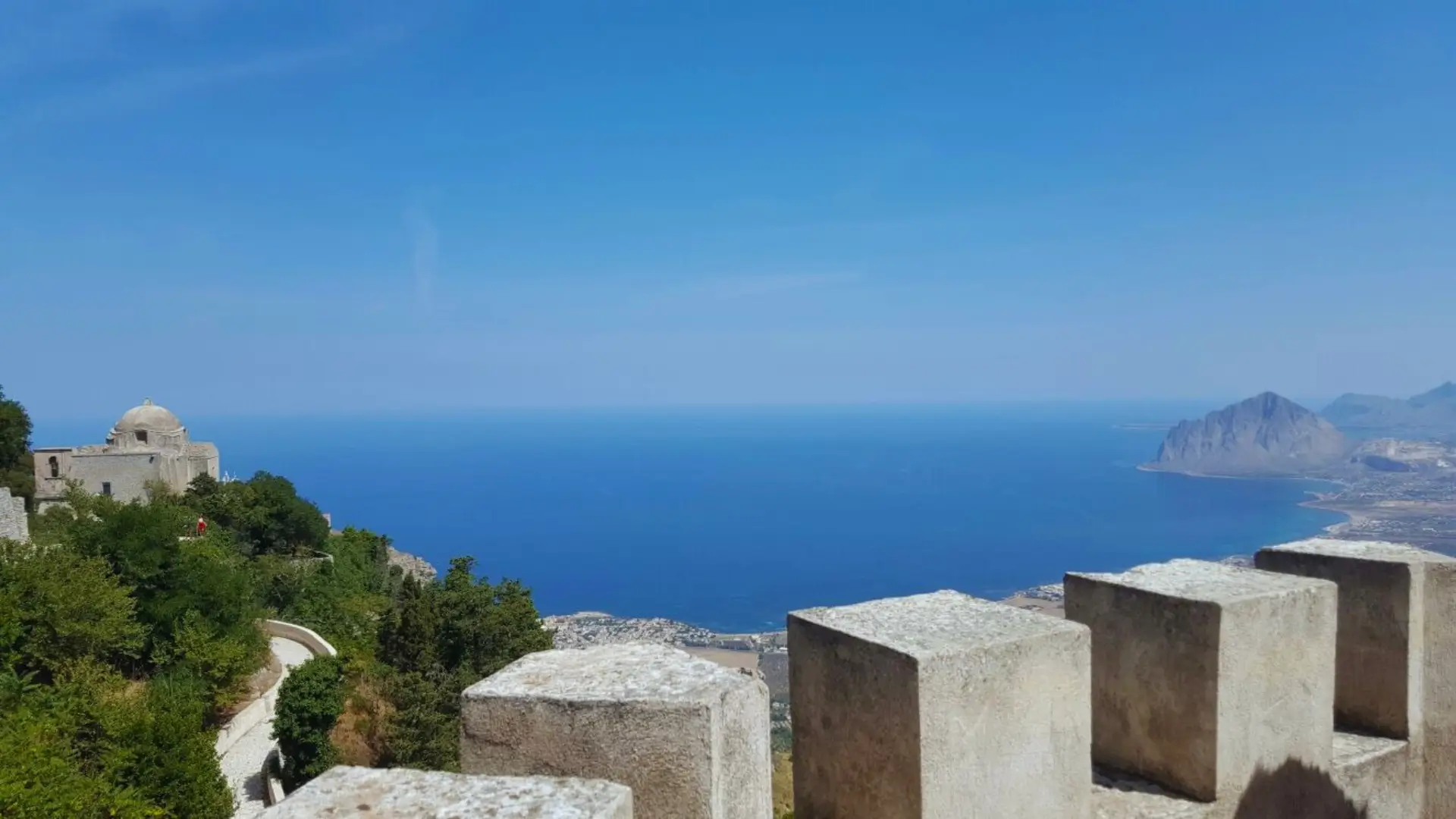 Is Erice worth visiting? Scenic view of the Egadi Islands and coastline from Erice, Sicily