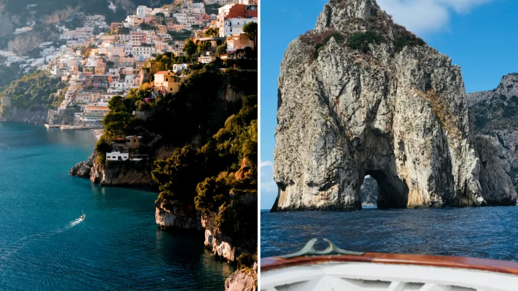 Amalfi Coast cliffside village, luxury honeymoon Italy