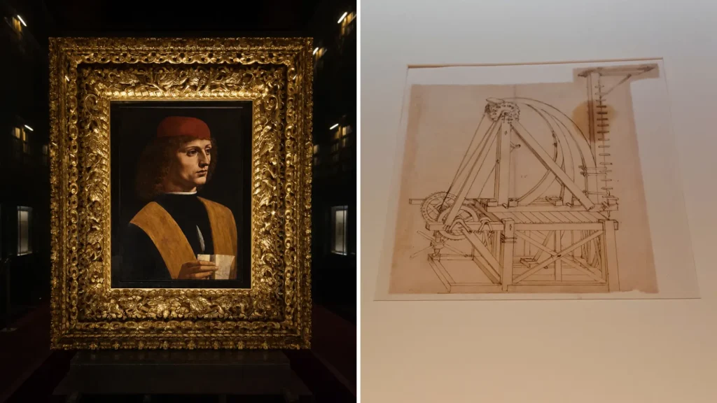 Things to do in Milan Italy - Pinacoteca Ambrosiana Leonardo da Vinci Portrait of a Musician and Codex Atlanticus drawings