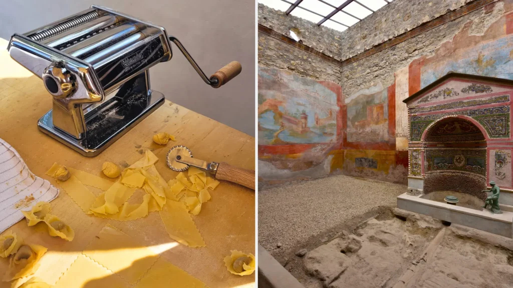 Fresh pasta making and ancient ruins in Italy — hands-on cultural experiences for families on a custom family trip to Italy.