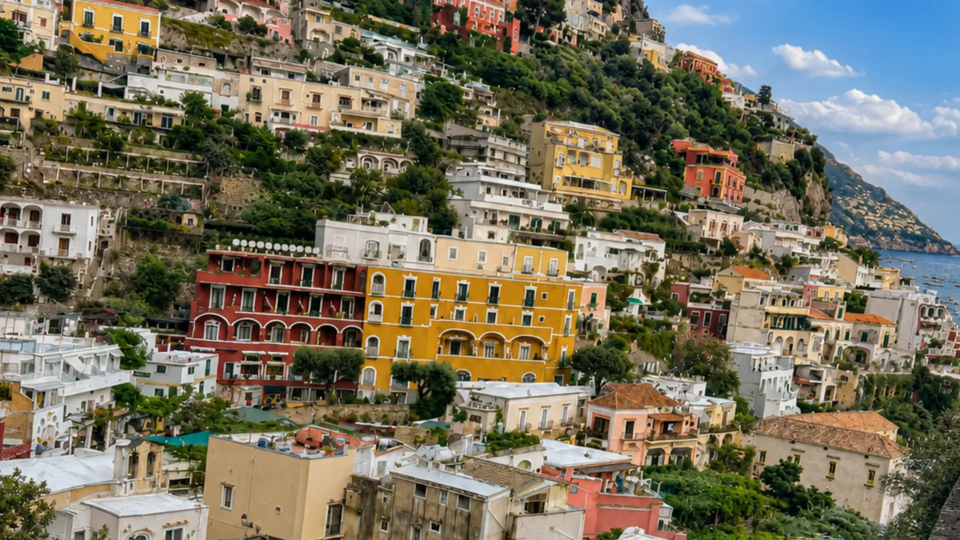 A honeymoon in Positano, the town rising above the sea on the Amalfi Coast
